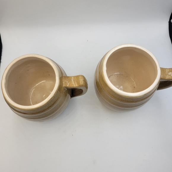 Vintage Uhl Pottery Barrel Mugs - made in Indiana, USA - set of 2 - Picture 5 of 5